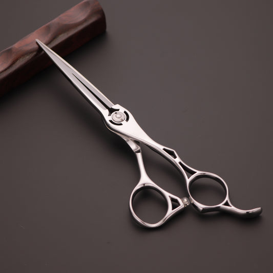 Professional 6.5 Inch Hair Cutting Shears – Japanese 440C Steel Barber Scissors with Ergonomic Hollow Handle